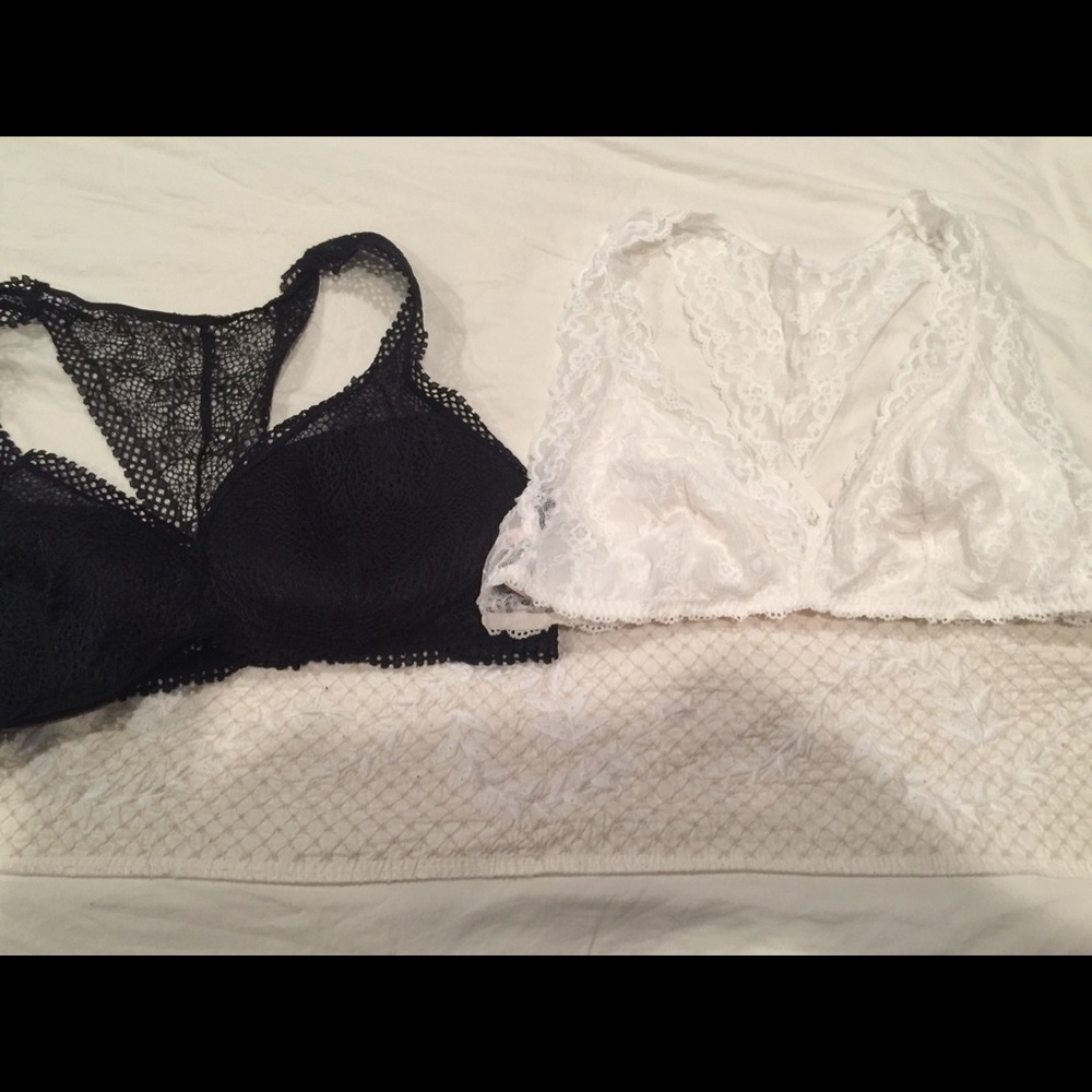 Two Victoria’s Secret bralette’s.